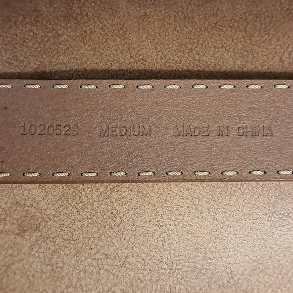 Ann Klein Women Brown Leather Belt with Stitching Size M Boho Western Cowgirl - Picture 8 of 8